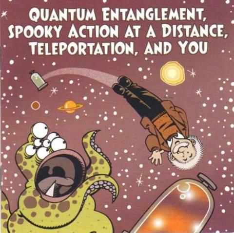 Quantum Entanglement, Spooky Action at a Distance, Teleportation, and You: a.k.a The Official G.T. Labs Guide to Teleportation via Quantum Entanglement and Spooky Action at a Distance cover — © G.T. Labs