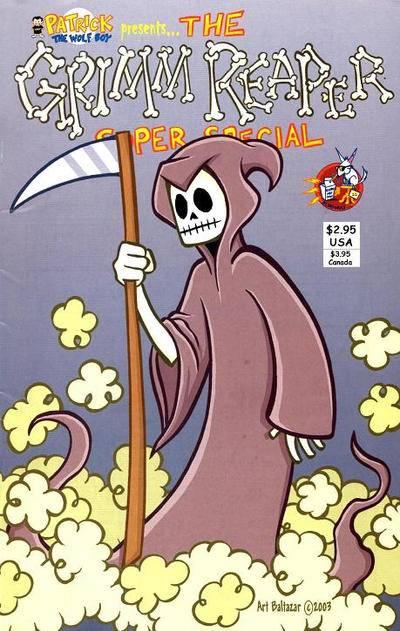 Patrick The Wolf Boy Presents: The Grimm Reaper Super Special 2003 cover — © BlindWolf Comics