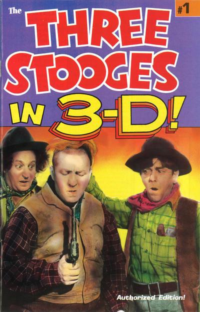 Three Stooges in 3-D cover — © Malibu