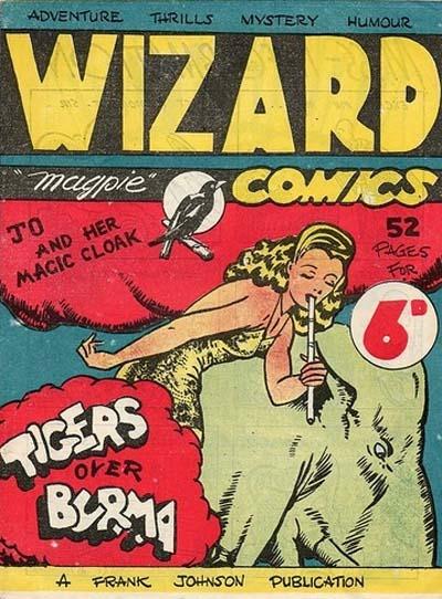 Wizard Comics cover — © Frank Johnson Publications