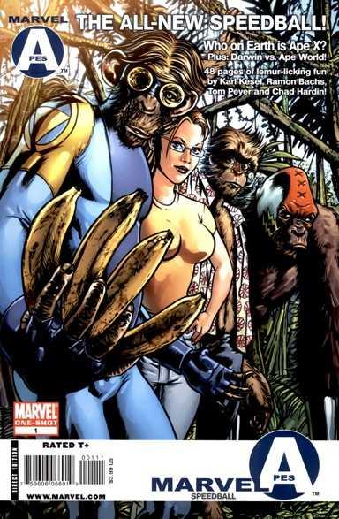 Marvel Apes: Speedball Special cover — © Marvel