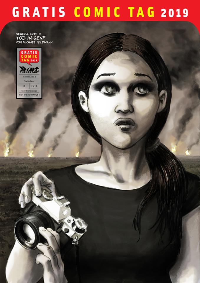 Seneca Akte II – Tod in Genf: Gratis Comic Tag 2019 cover — © The Next Art