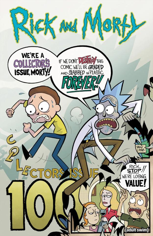 Rick and Morty #100 cover — © Oni Press