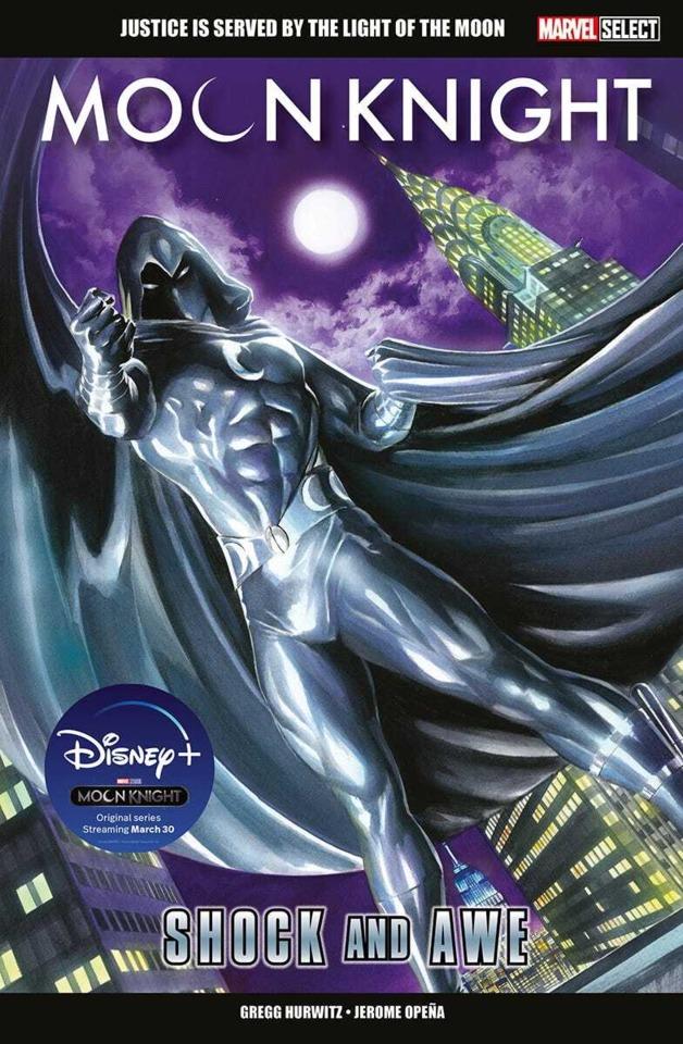 Marvel Select - Moon Knight: Shock and Awe cover — © Marvel UK/Panini UK
