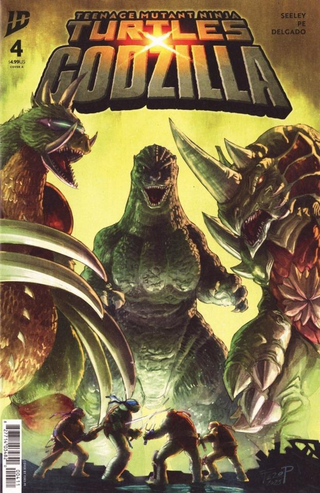 Teenage Mutant Ninja Turtles x Godzilla #4 cover