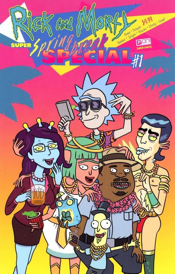 Rick and Morty: Super Spring Break Special cover — © Oni Press
