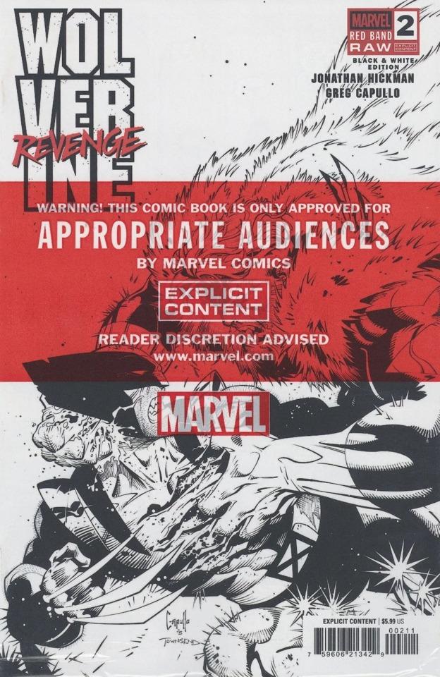 Wolverine: Revenge: Red Band Raw Black & White Edition #2