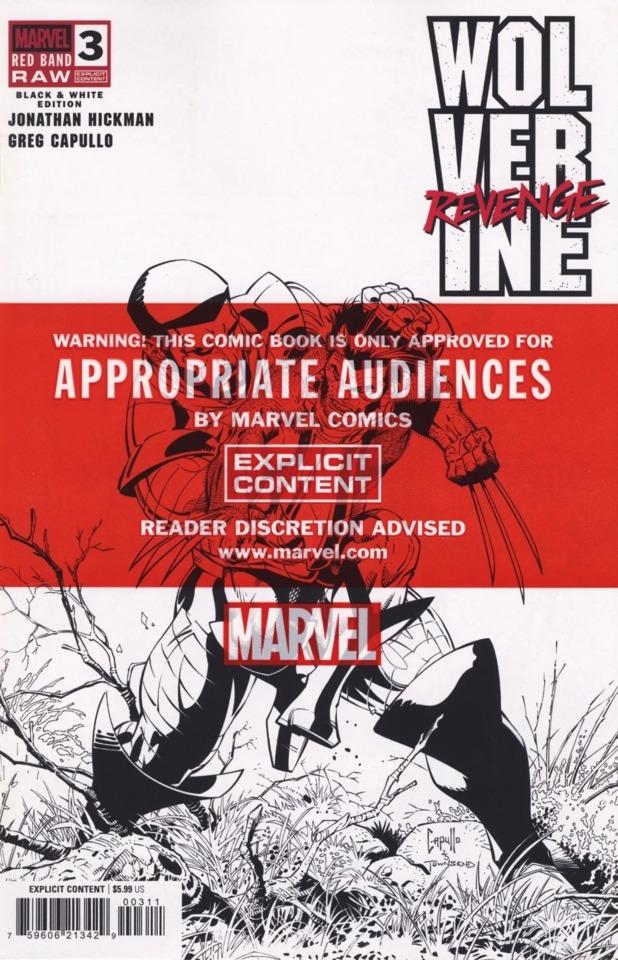 Wolverine: Revenge: Red Band Raw Black & White Edition #3