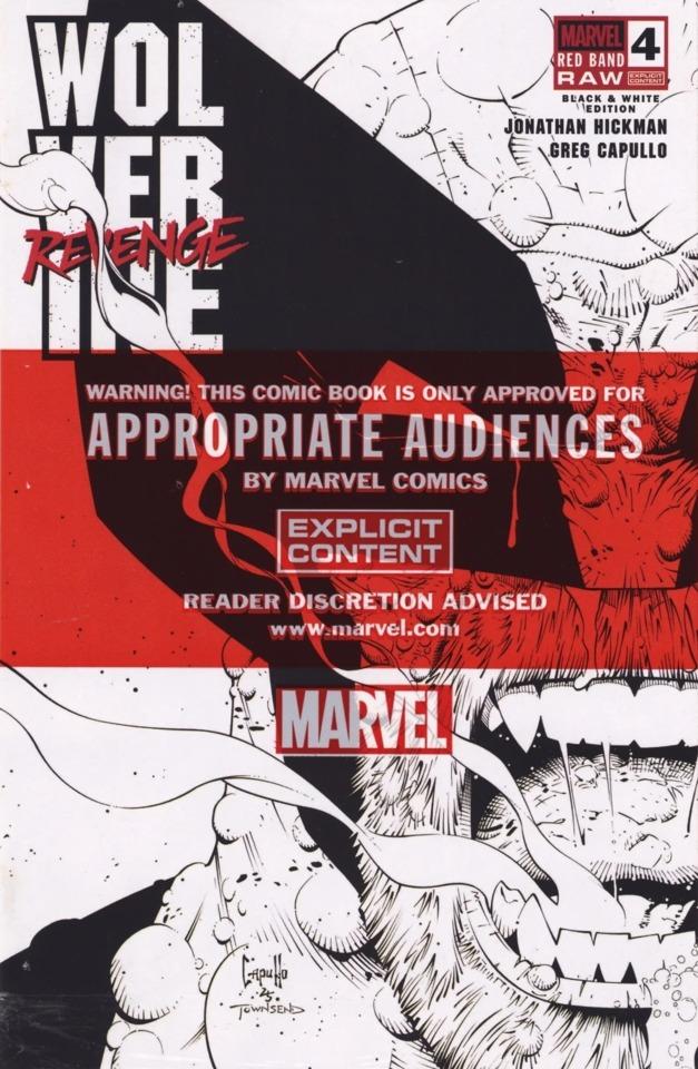 Wolverine: Revenge: Red Band Raw Black & White Edition #4