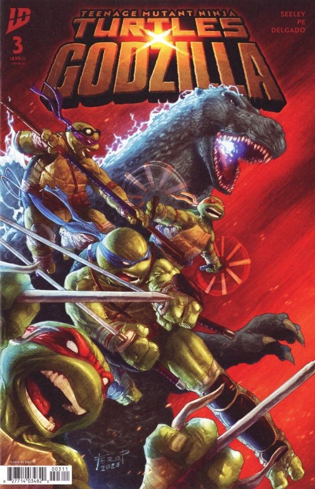 Teenage Mutant Ninja Turtles x Godzilla #3 cover