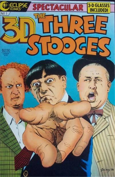 Three-D Three Stooges cover — © Eclipse
