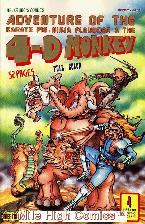 Adventure of the Karate Pig, Ninja Flounder & the 4-D Monkey cover — © Unknown Publisher