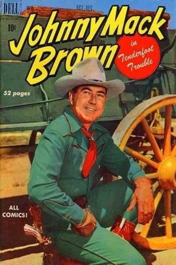 Johnny Mack Brown cover — © Dell