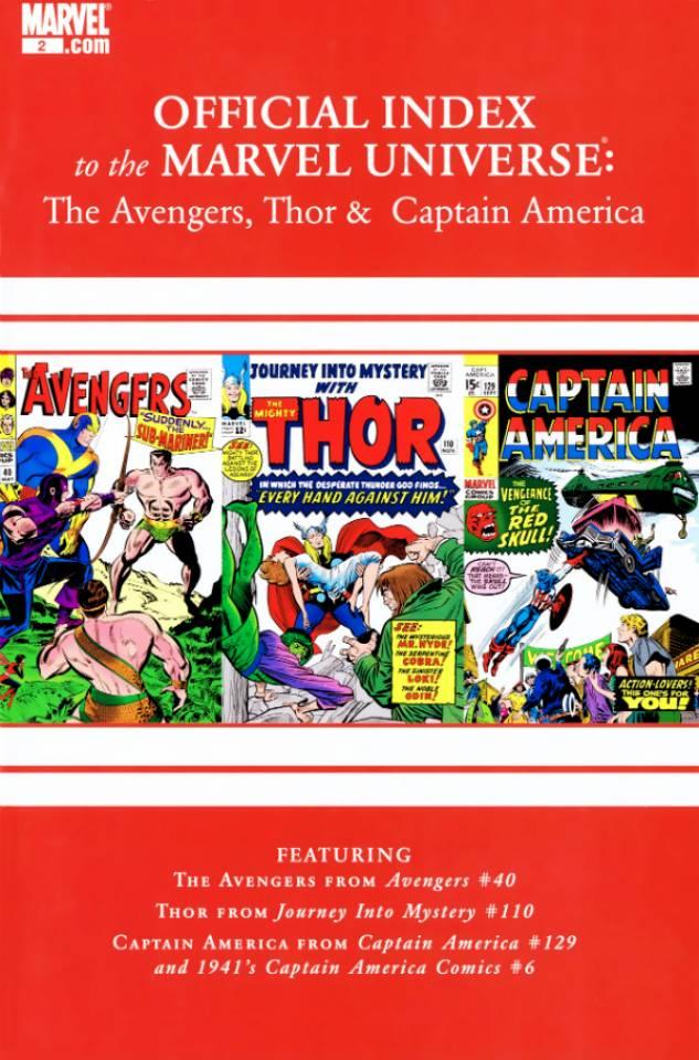 Avengers, Thor & Captain America: Official Index to the Marvel Universe #2