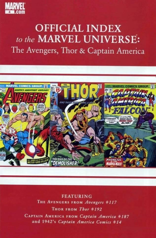 Avengers, Thor & Captain America: Official Index to the Marvel Universe #4