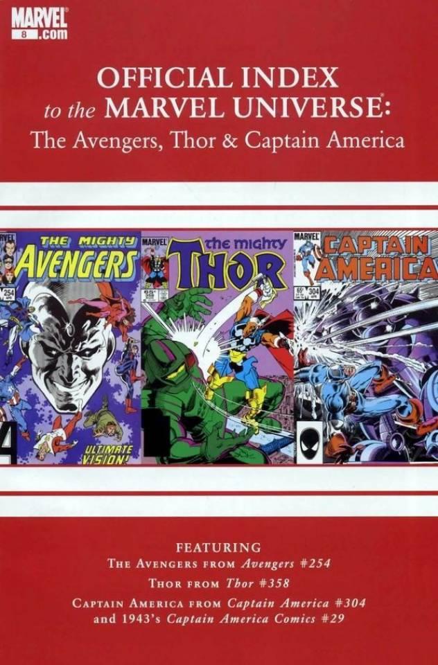 Avengers, Thor & Captain America: Official Index to the Marvel Universe #8