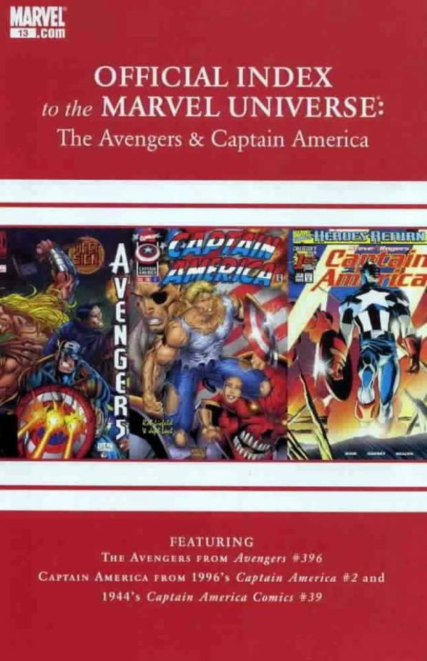 Avengers, Thor & Captain America: Official Index to the Marvel Universe #13