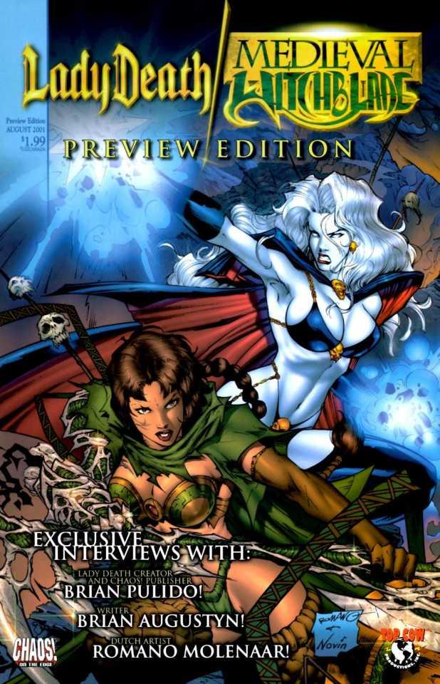 Lady Death/Medieval Witchblade #1 Preview Book cover — © Chaos! Comics