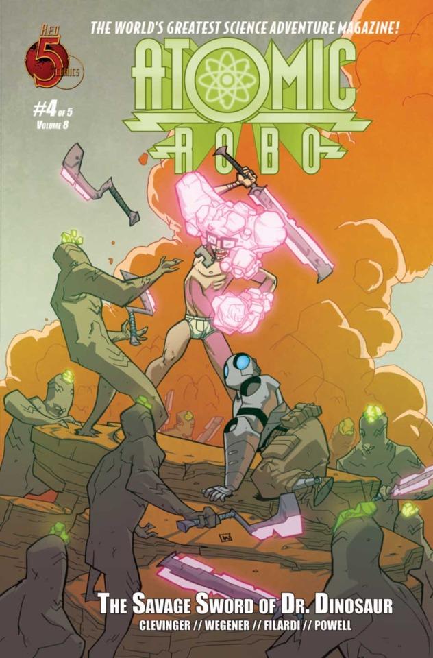 Atomic Robo and the Savage Sword of Dr. Dinosaur #4 cover