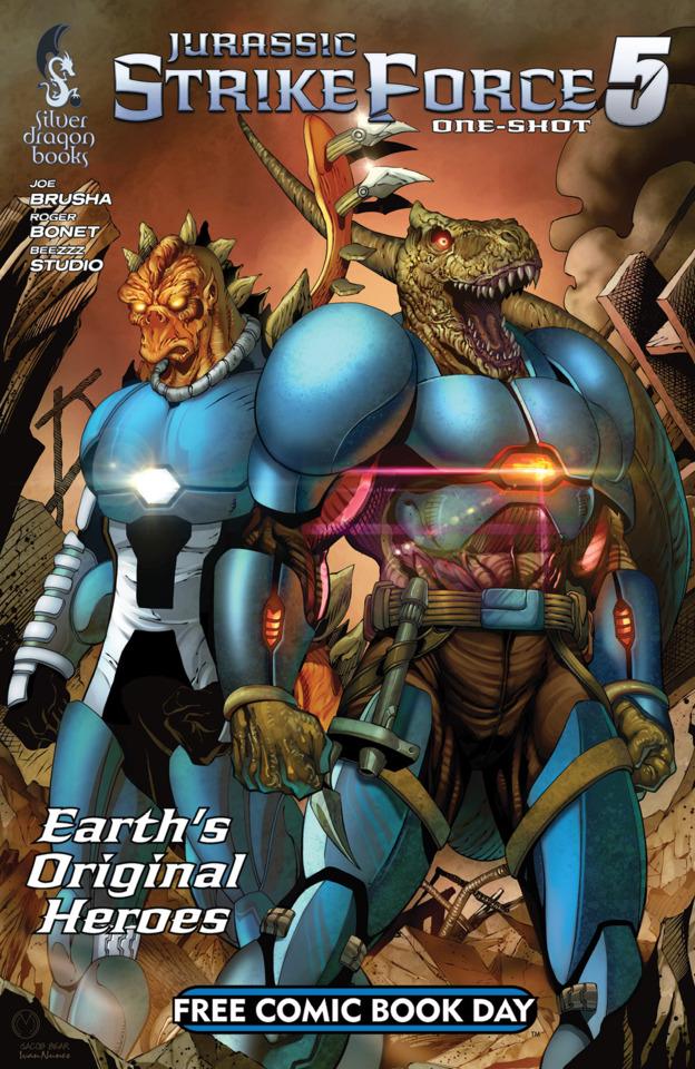 Jurassic Strike Force 5 Free Comic Book Day One-Shot cover — © Zenescope Entertainment