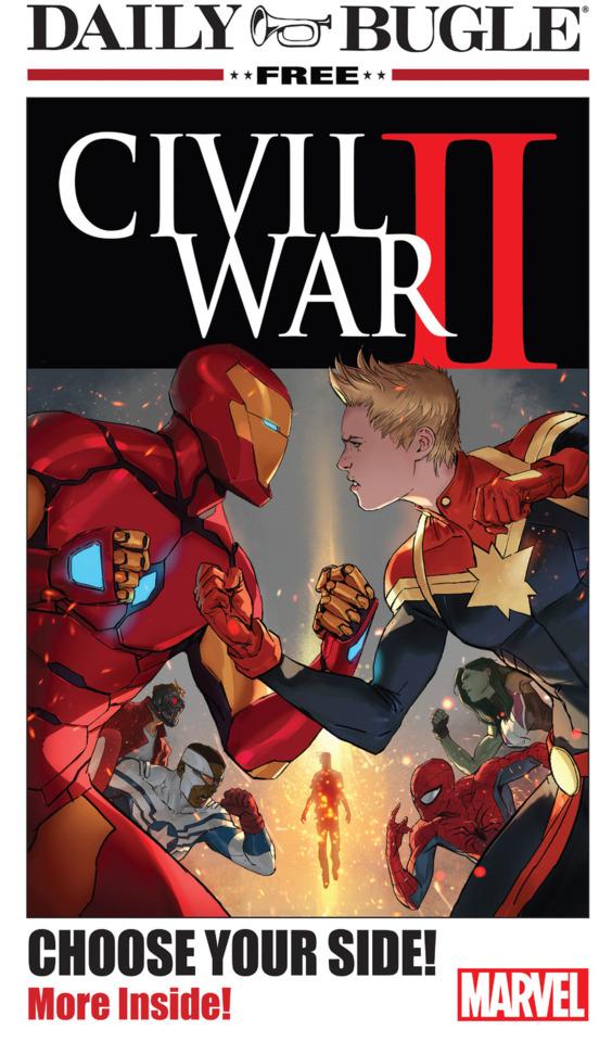 Civil War II Daily Bugle Newspaper #1 cover