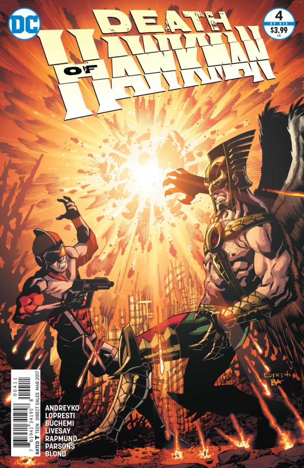 Death of Hawkman #4 cover
