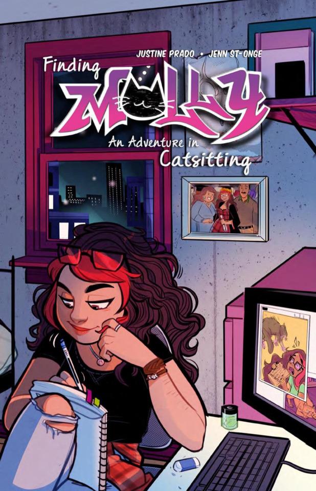 Finding Molly: An Adventure In Catsitting: A Graphic Novel For Artists and Cat Lovers cover — © Emet Comics
