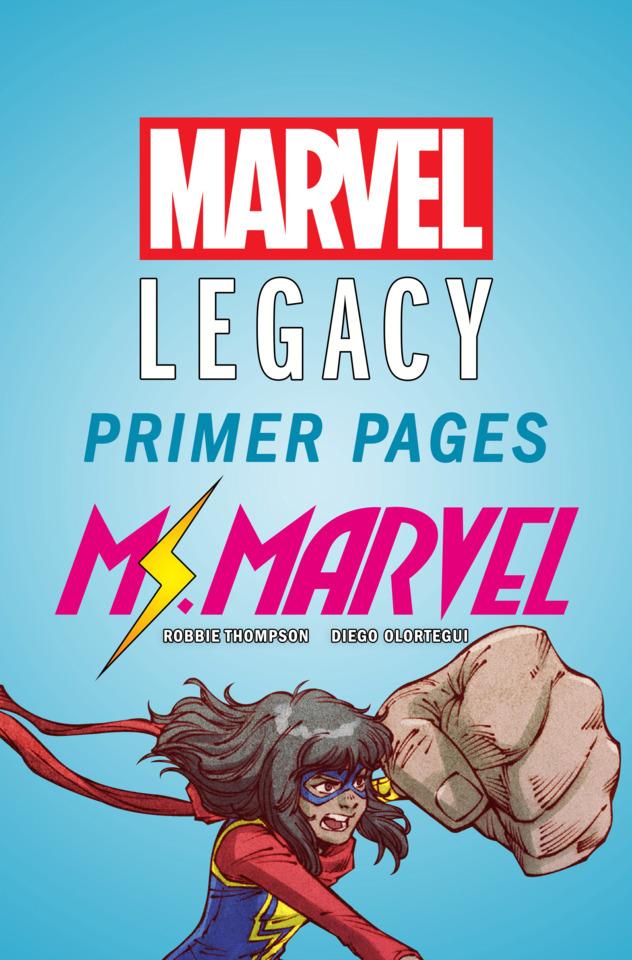 Ms. Marvel - Marvel Legacy Primer Pages cover — © Marvel