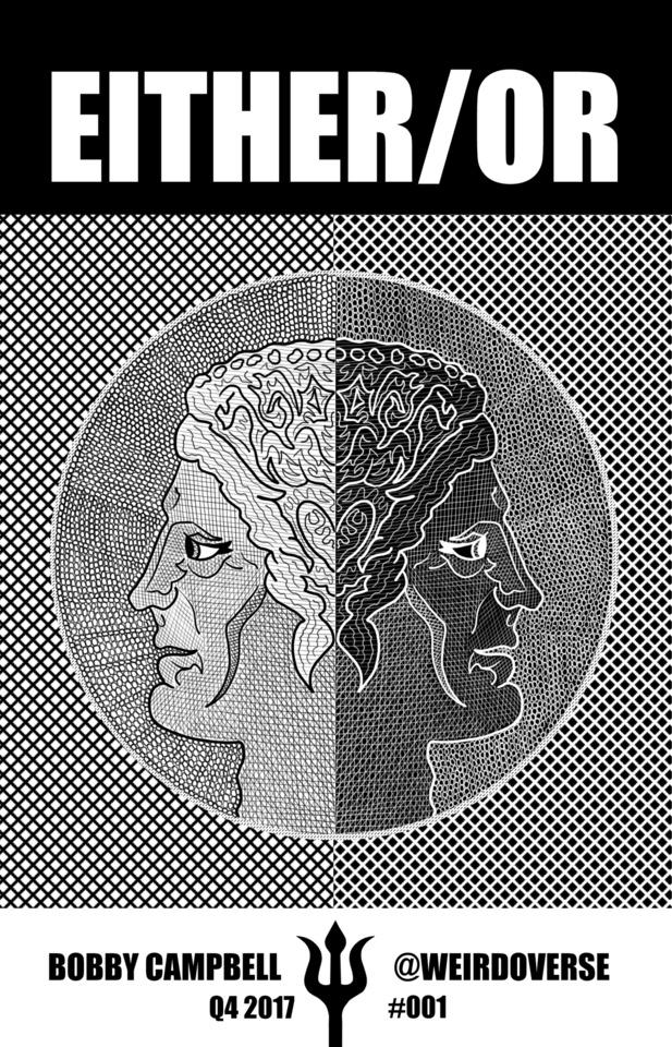 EITHER/OR: Psychonaut Comix in Black & White cover — © Weirdoverse