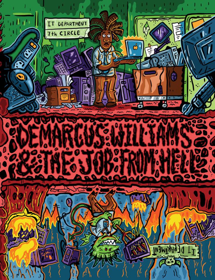 Demarcus Williams & the Job From Hell cover — © Pretty Weird Art
