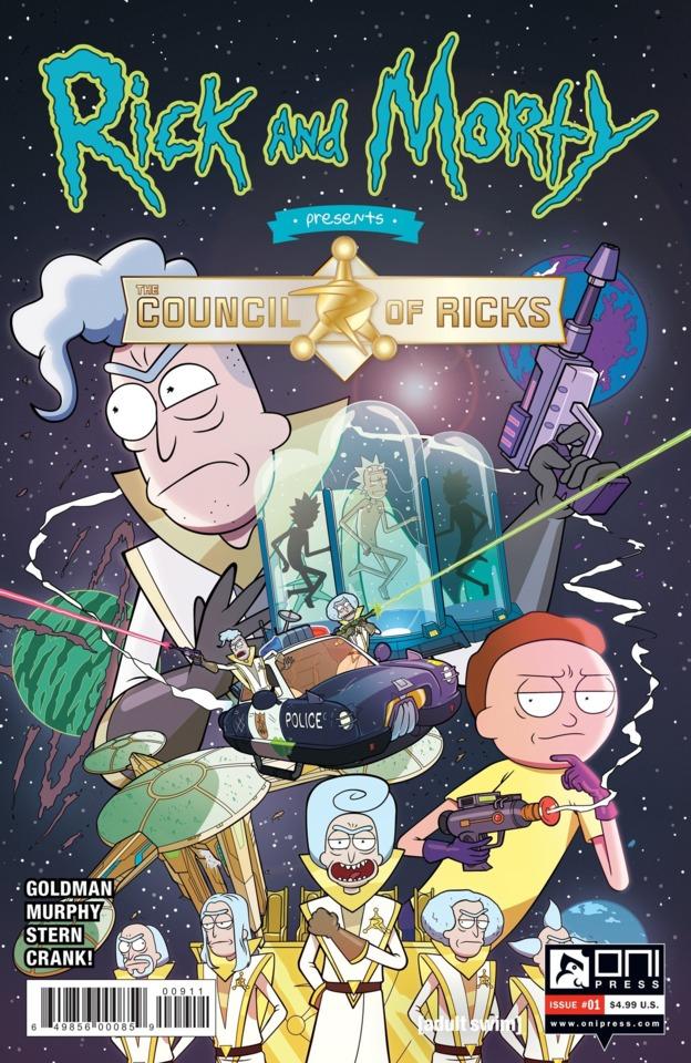 Rick and Morty Presents: The Council of Ricks cover — © Oni Press