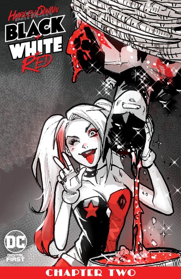 Harley Quinn Black + White + Red #2