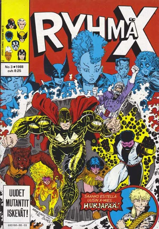 Ryhmä-X #1988-03 cover