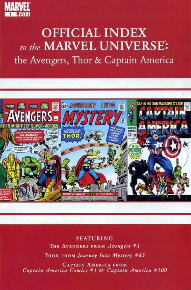 Avengers, Thor & Captain America: Official Index to the Marvel Universe