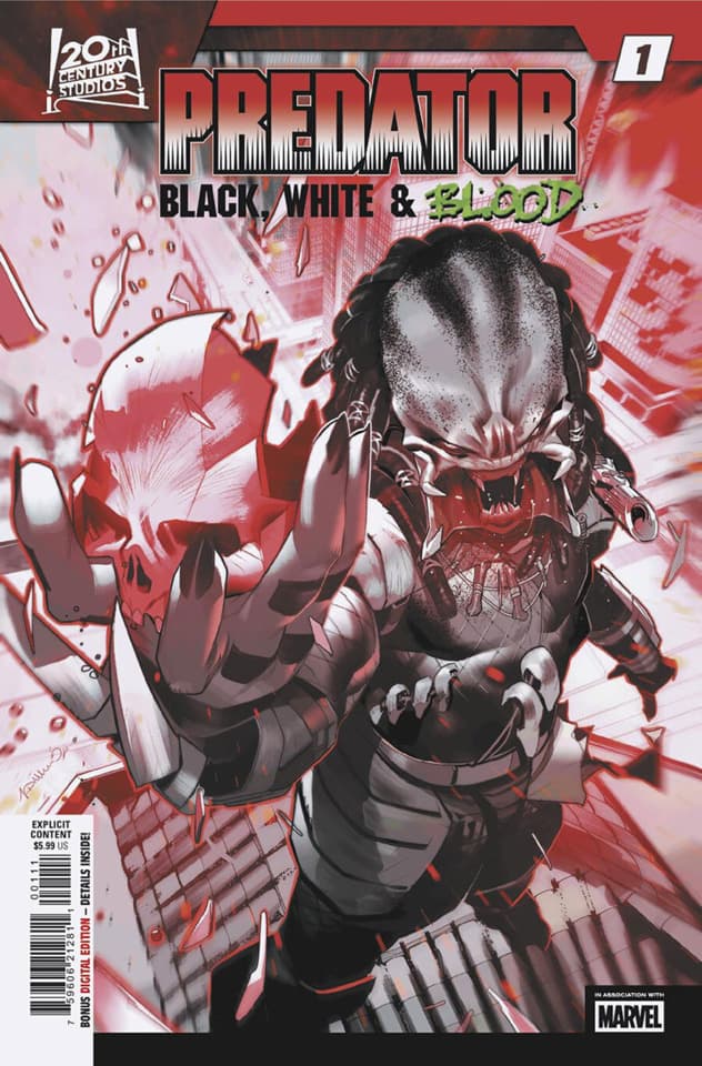 Predator: Black, White & Blood cover — © Marvel Comics