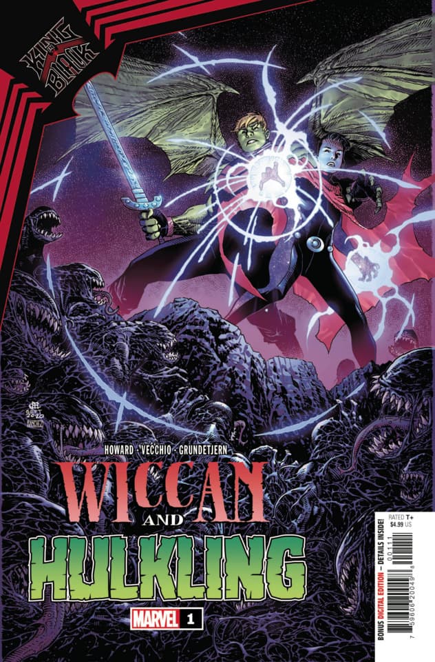 King In Black: Wiccan and Hulking cover — © Marvel Comics