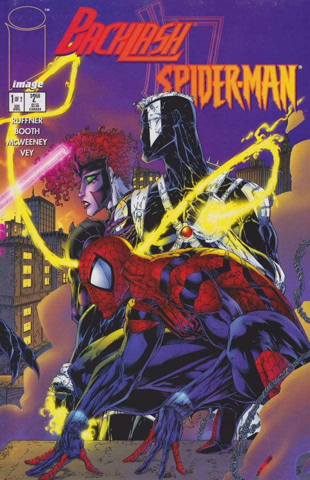 Backlash/Spider-Man cover — © Image Comics
