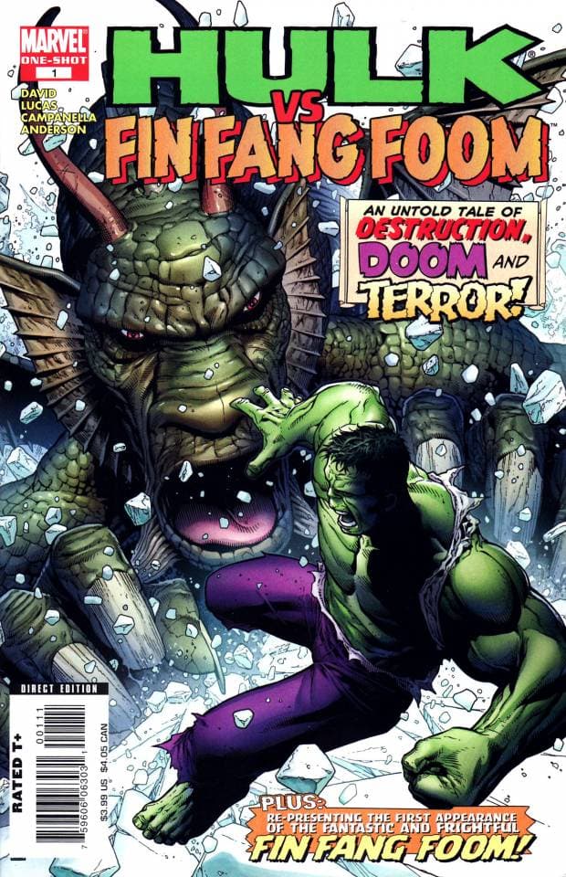 Hulk VS Fin Fang Foom cover — © Marvel Comics