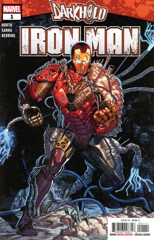 The Darkhold: Iron Man cover — © Marvel Comics