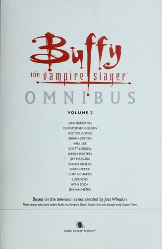Buffy the vampire slayer omnibus, volume 2
