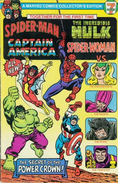 Spider-Man, Captain America, The Incredible Hulk and Spider-Woman