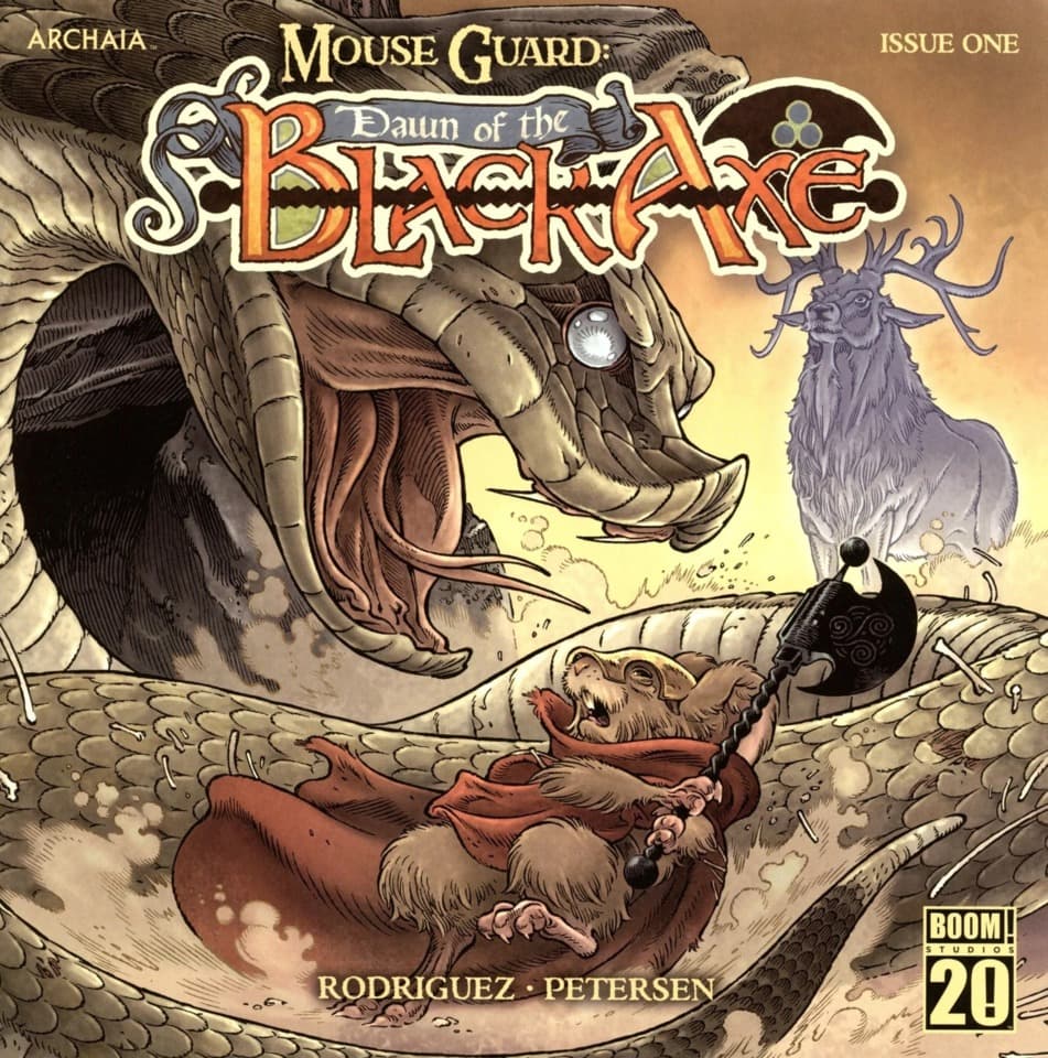 Mouse Guard: Dawn of the Black Axe cover — © BOOM! Studios