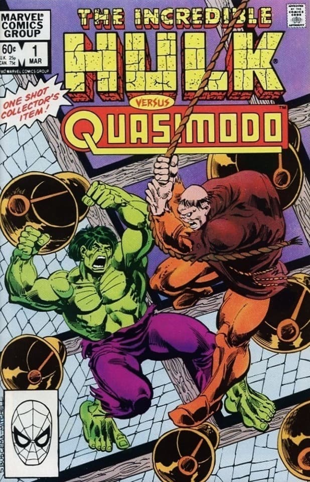 The Incredible Hulk versus Quasimodo cover — © Marvel Comics