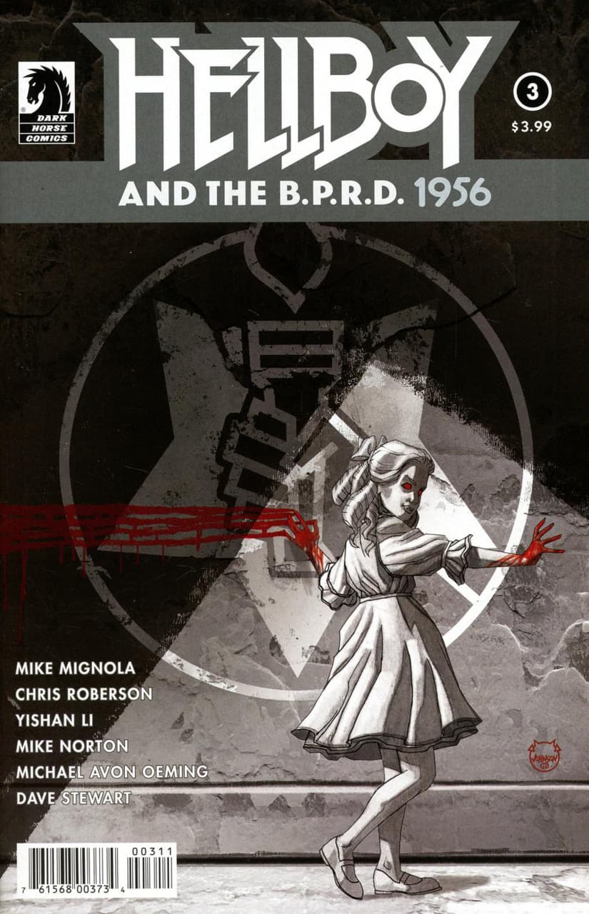 Hellboy and the B.P.R.D.: 1956 #3 cover