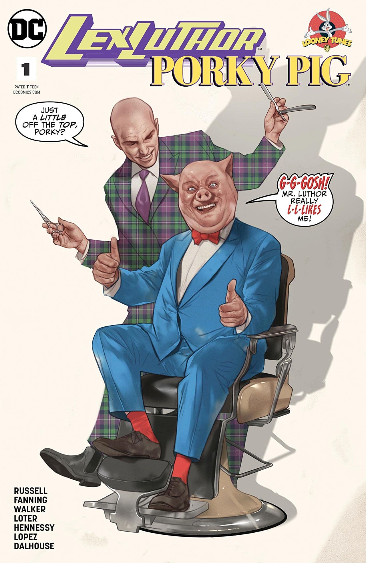 Lex Luthor/Porky Pig #1 cover