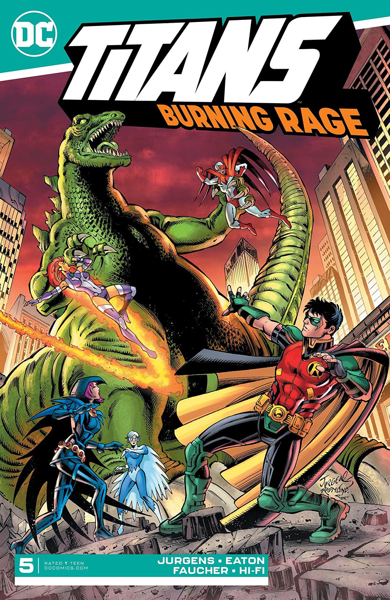 Titans: Burning Rage #5 cover