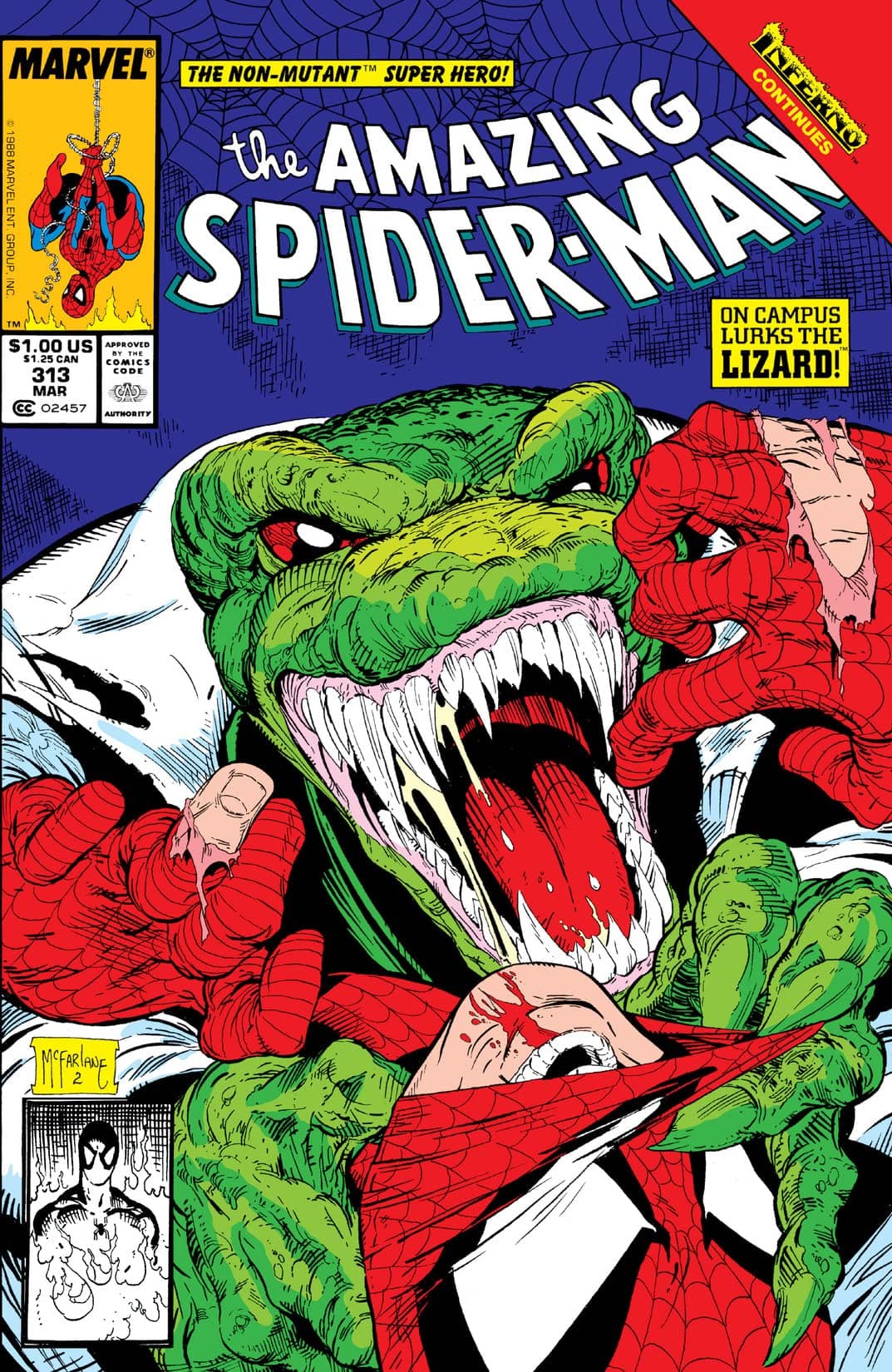 The Amazing Spider-Man #313 cover