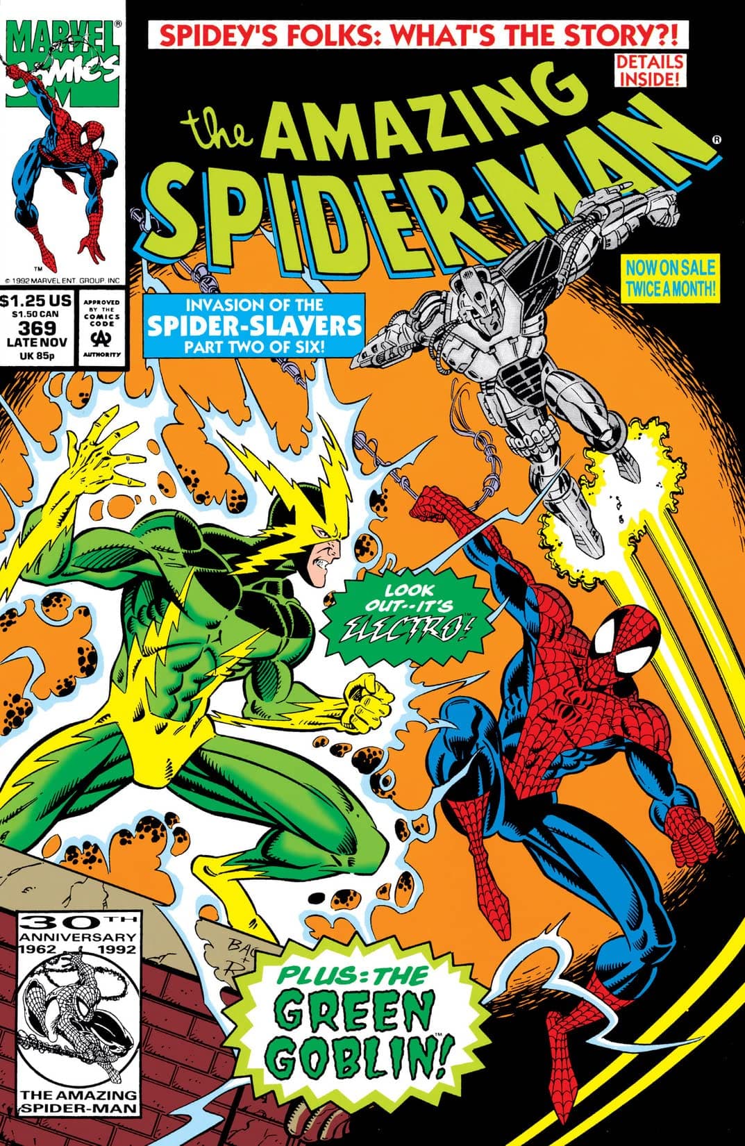 The Amazing Spider-Man #369 cover