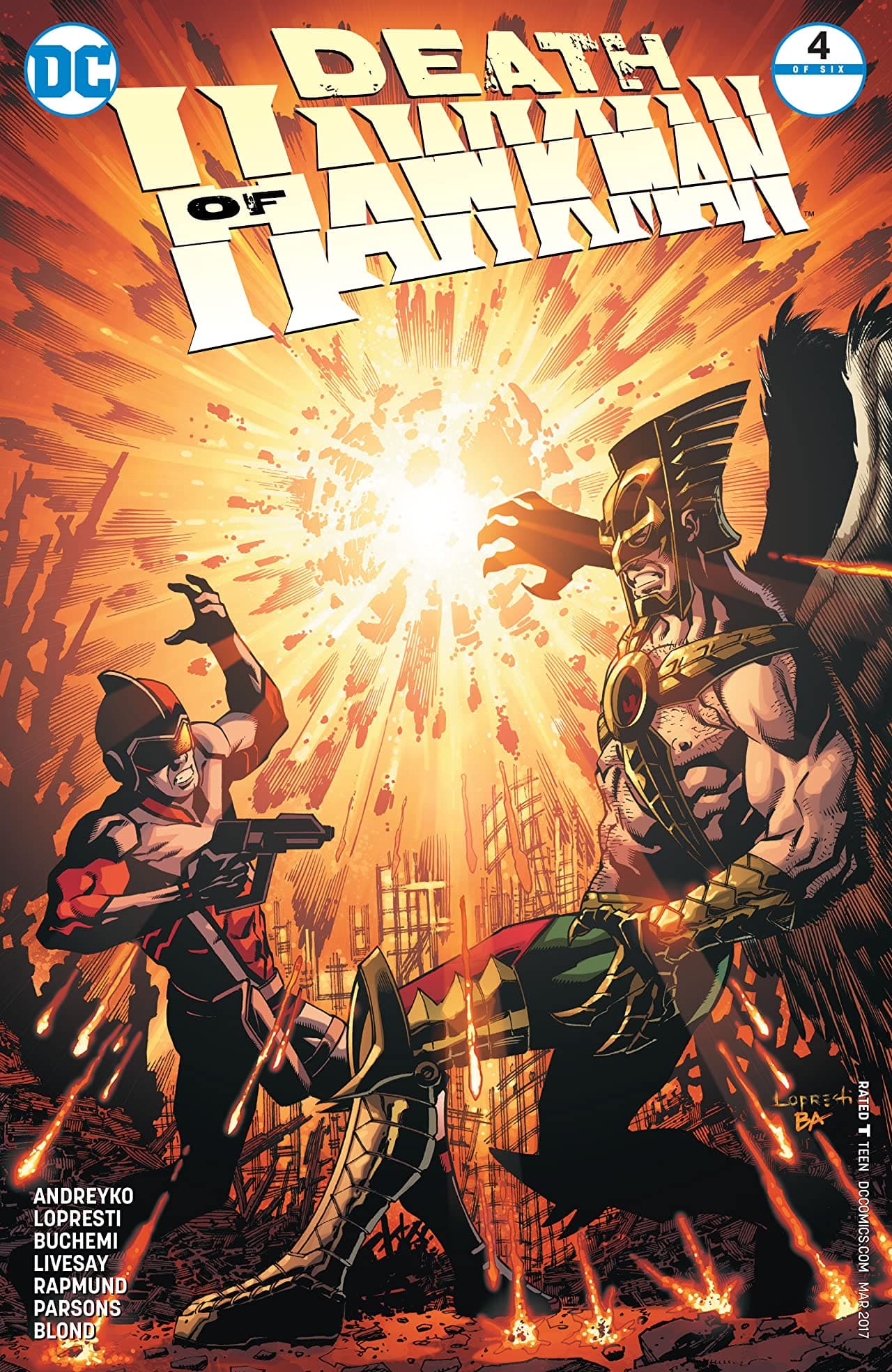 Death of Hawkman #4 cover