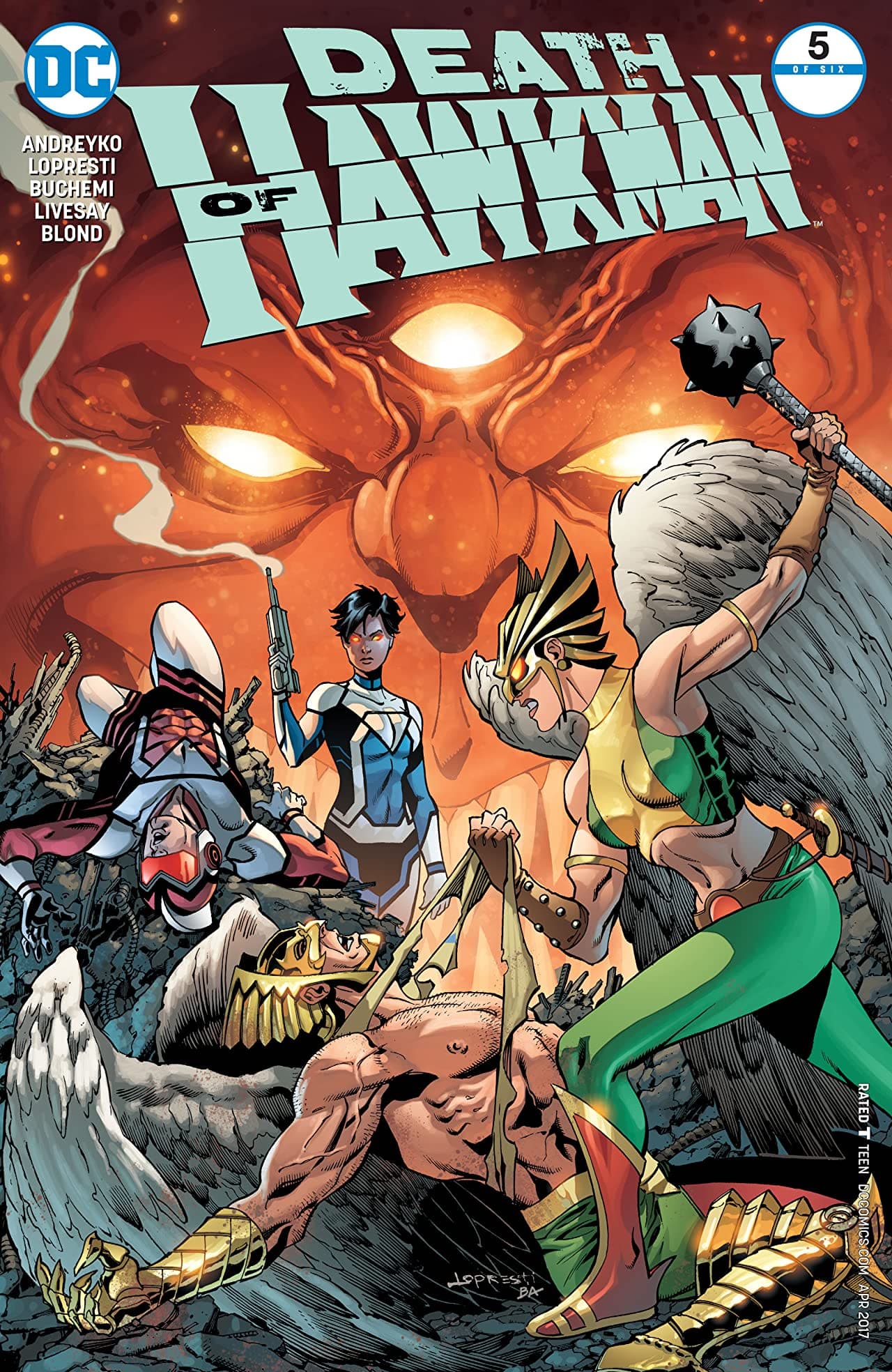 Death of Hawkman #5 cover